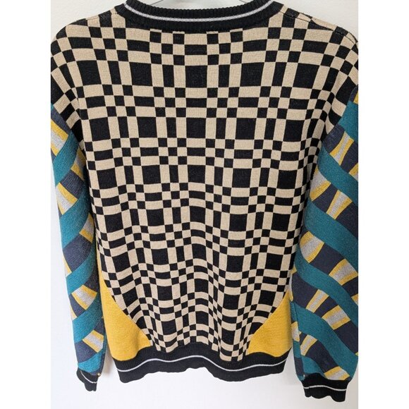 Jonathan SIMKHAI Check Plaid Pullover Sweater Geometric Size Small Cosby - Picture 7 of 9